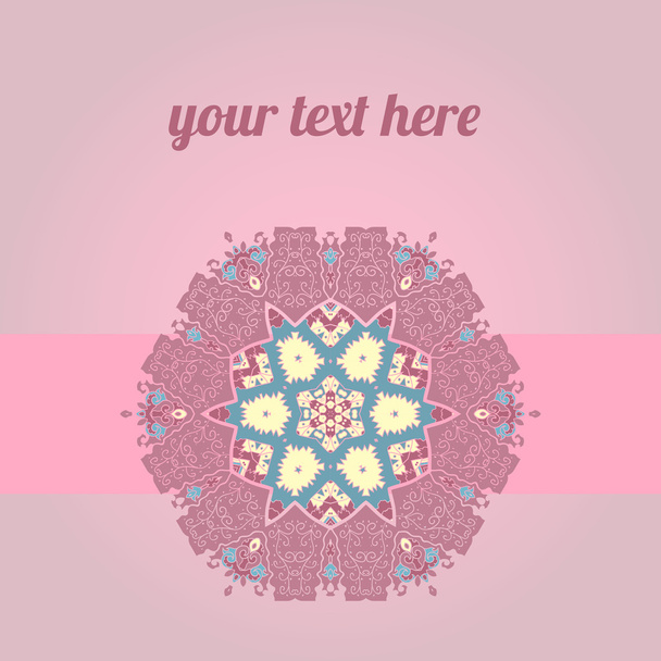 Vector ornate frame with sample text. - ベクター画像
