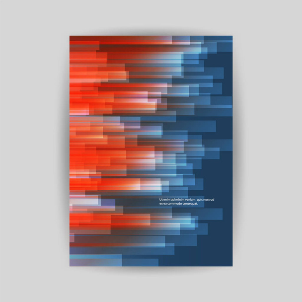 Флаєр або дизайн обкладинки з абстрактним барвистим смугастим візерунком
 - Вектор, зображення