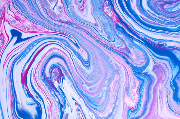 Fluid Art. Abstract colorful background, wallpaper. Mixing  paints. Modern art. Marble texture - Photo, Image