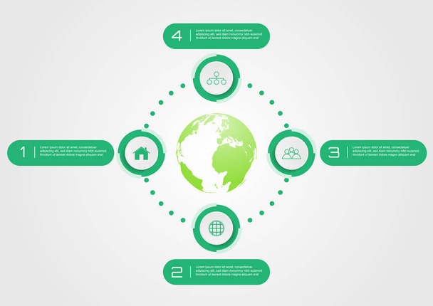 Üzleti infographic elemek kör zöld stílusban berendezett néhány elem, ez a kép a Nasa - Vektor, kép