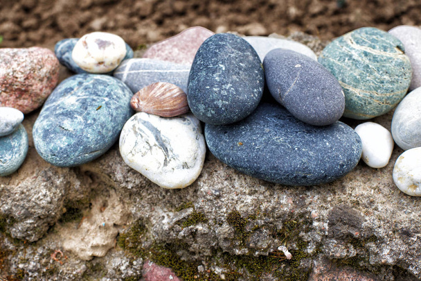 Background from sea stones for design. - Foto, Imagen