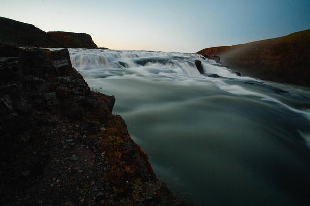 アイスランドの驚くべきグトルフォスの滝 - 写真・画像