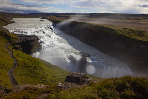 アイスランドの驚くべきグトルフォスの滝 - 写真・画像