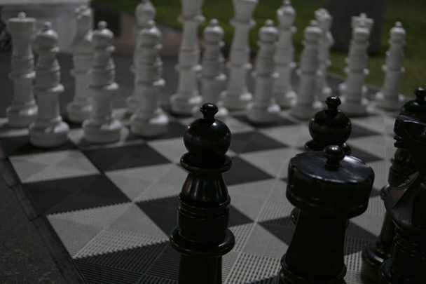 Figuras de ajedrez en un juego de ajedrez deporte
 - Foto, Imagen