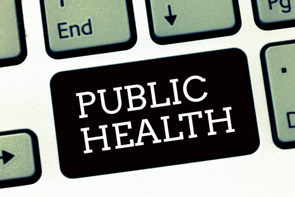 Rukopis textu psaní veřejného zdraví. Pojetí znamená, propagaci zdravého životního stylu pro Společenství a jeho zobrazení - Fotografie, Obrázek