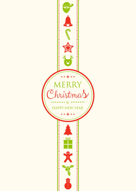 装飾とクリスマスと新年のグリーティング カード。ベクトル. - ベクター画像