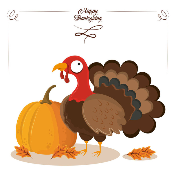 Happy thanksgiving day - Vector, Image