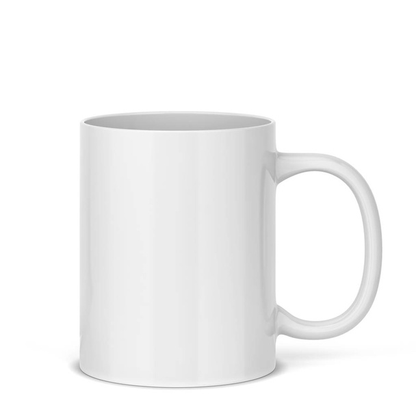 Blank mug for hot drinks. 3d illustration isolated on white background  - Zdjęcie, obraz