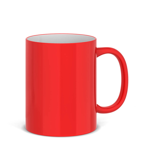 Blank mug for hot drinks. 3d illustration isolated on white background  - 写真・画像