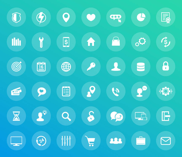 42 icons set, for web design, apps, vector pack - Vektor, Bild