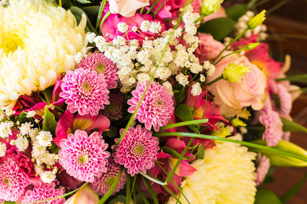 Beautiful floral background. Greeting card mom's day wedding invitation, birthday. Copy space. - Fotó, kép
