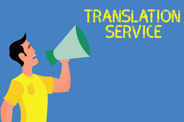 ワードライティングテキスト翻訳サービス。母語からの同等の対象言語のビジネスコンセプト - 写真・画像
