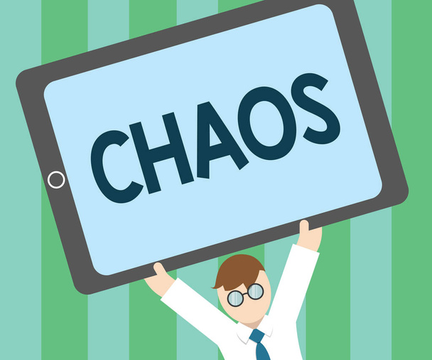 Word pisanie tekstu Chaos. Koncepcja biznesowa dla kompletny zaburzenia i zamieszania nie następujących zasad być przeciwko - Zdjęcie, obraz