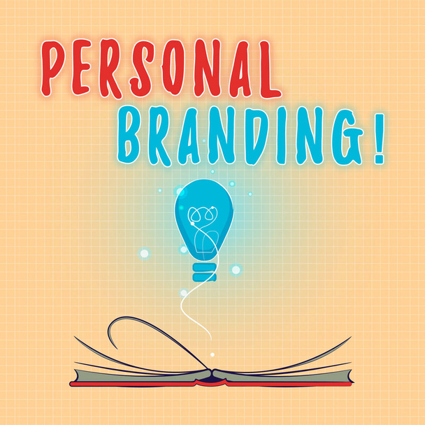 Znak tekstowy pokazujący Personal Branding. Conceptual photo Practice of People Marketing siebie Obraz jako marki - Zdjęcie, obraz