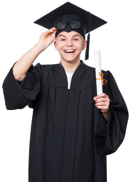 Graduate teen boy student - Foto, afbeelding
