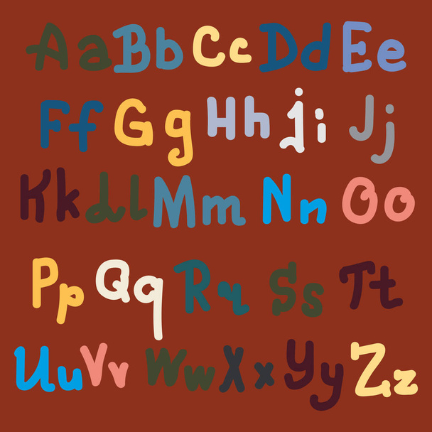 Χέρι συρμένο αλφάβητο. Βούρτσα ζωγραφισμένα γράμματα. Χέρι γράμματα και προσαρμοσμένη τυπογραφία για σας λογότυπο σχέδια, αφίσες, προσκλήσεις και κάρτες - Διάνυσμα, εικόνα