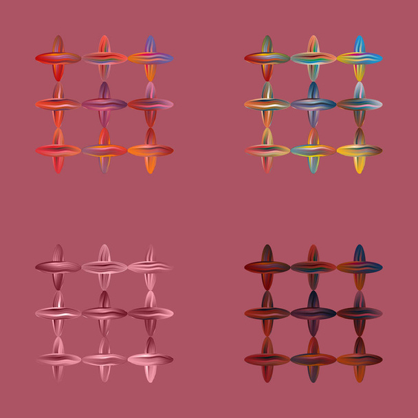 cruces de hilos de colores, ilustración de vectores
  - Vector, imagen