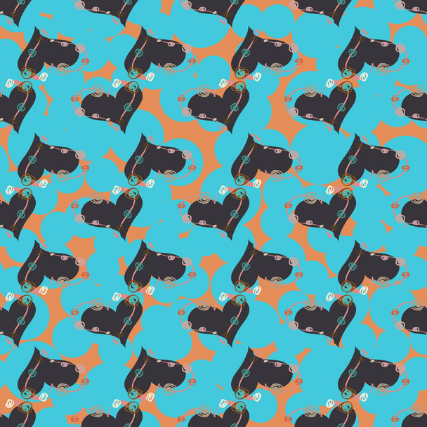 Abstract hearts seamless pattern for background.  - ベクター画像