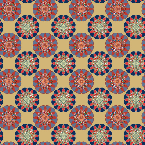  abstrakcyjny wzór kwiatowy geometryczny bezszwowe tło - Wektor, obraz