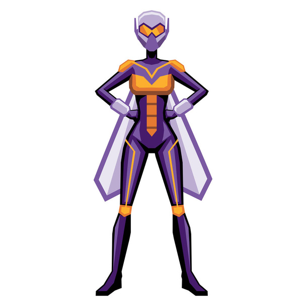 Vektor Cartoon női képregény karakter izolált - Vektor, kép