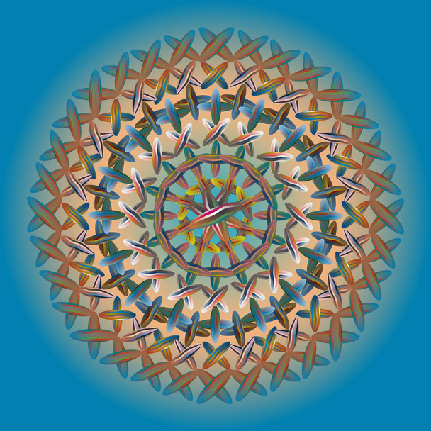 a tervezési munka színes varrás mandala - Vektor, kép