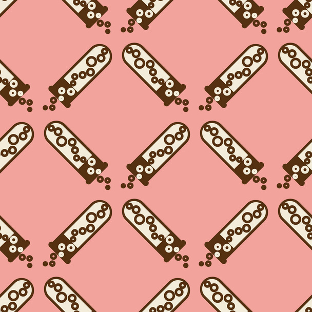 Chemistry test tubes on bright background. Seamless pattern. - Vecteur, image