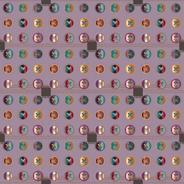 Džíny s knoflíky vzor bezešvé vektorové ilustrace  - Vektor, obrázek