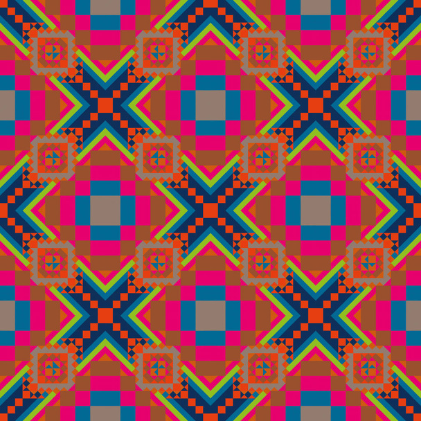 De naadloze ontwerp geometrische etnische patroon voor de achtergrond of behang - Vector, afbeelding
