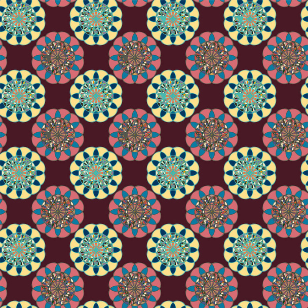  abstracte geometrische naadloze bloemmotief voor achtergrond - Vector, afbeelding