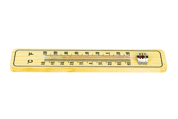 Thermometer isoliert auf weißem Hintergrund mit Clipping-Pfad. - Foto, Bild