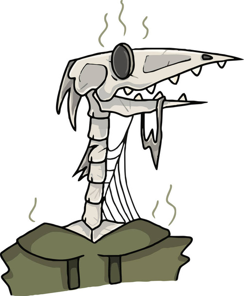 Векторний ізольований ескіз персонажа, який гнив і став сковорідкою
 - Вектор, зображення