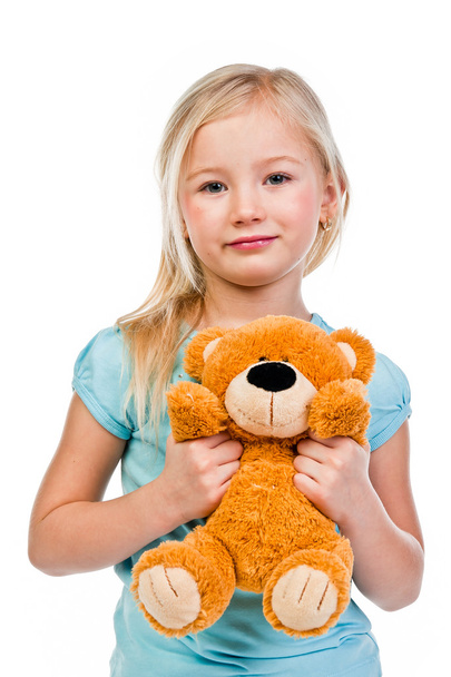 Girl with a teddy bear - Foto, Imagem