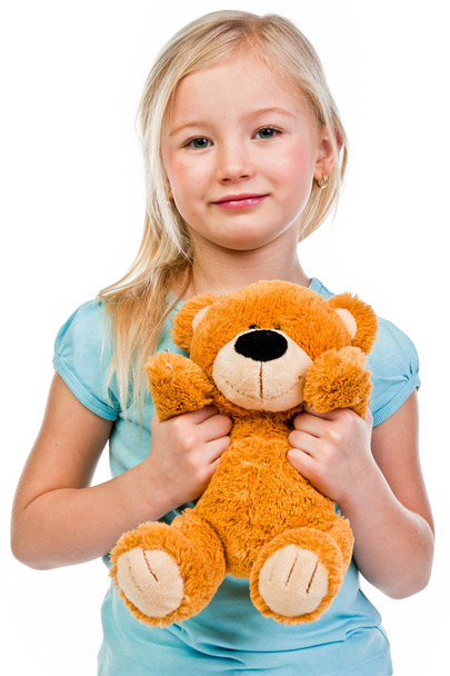 girl with a teddy bear - Photo, Image