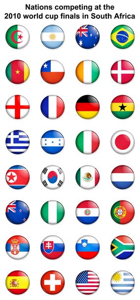 2010 insignias de botón de copa del mundo
 - Foto, Imagen