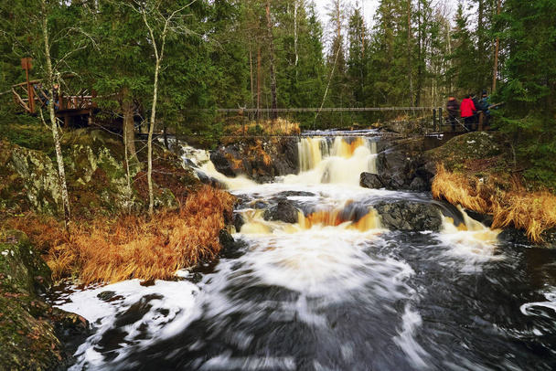 Водопад Ахвенкоски Рускеала. Karelia.Russia
 - Фото, изображение