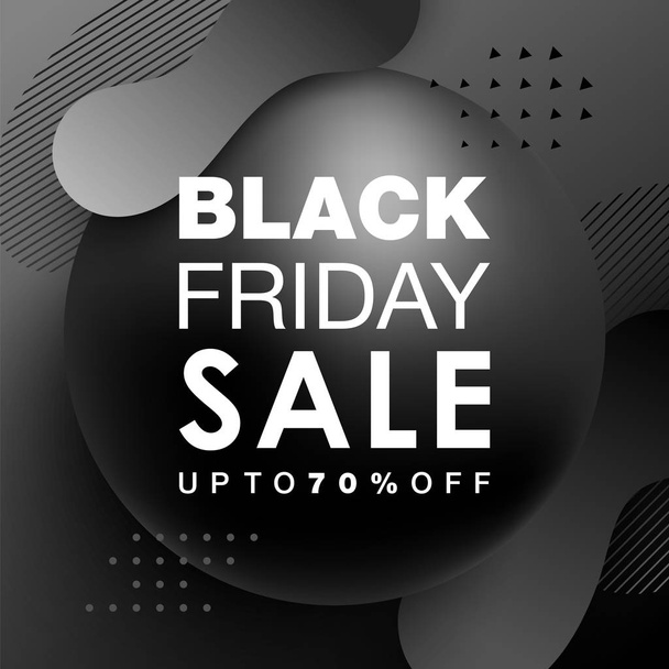 Black friday sale design with gradient shapes - Vektor, obrázek