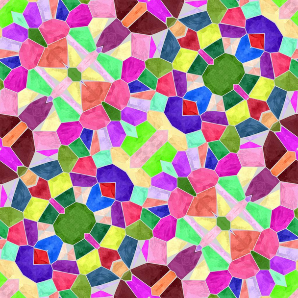 mosaïque kaléidoscope sans couture motif texture fond - spectre de couleurs coloré panaché coloré avec rainure grise
 - Photo, image