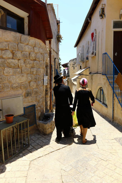 Kutsal bir şehri Kuzey Bölgesi İsrail'in, üst Celile dağlarında bulunan Yahudiler için safed,  - Fotoğraf, Görsel