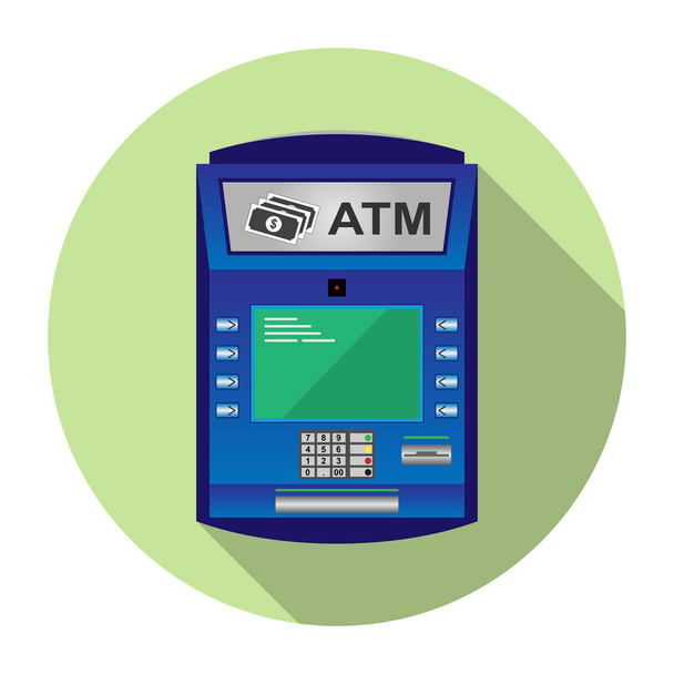 ATM platby platebními stroj na peníze, vektorové ilustrace. - Vektor, obrázek