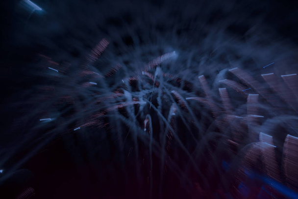 Colorful Fireworks show at night. - Фото, зображення