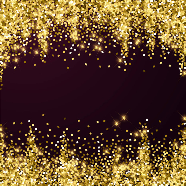 Csillogó arany luxus csillogó konfetti. Nincs magyar neve - Vektor, kép