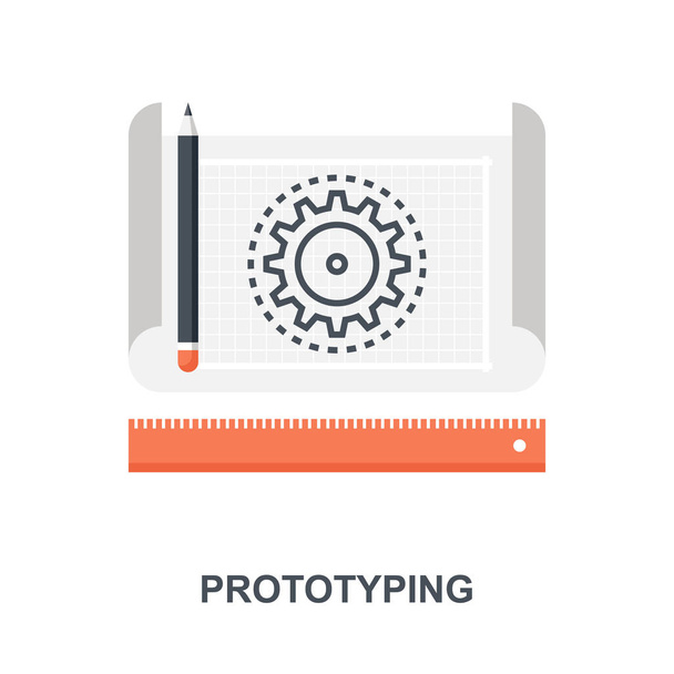 Prototyping icon concept - Wektor, obraz