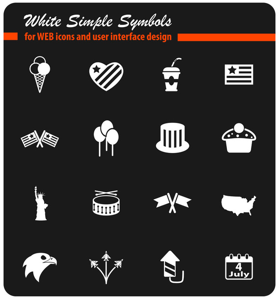 independence day icon set - Vector, Image