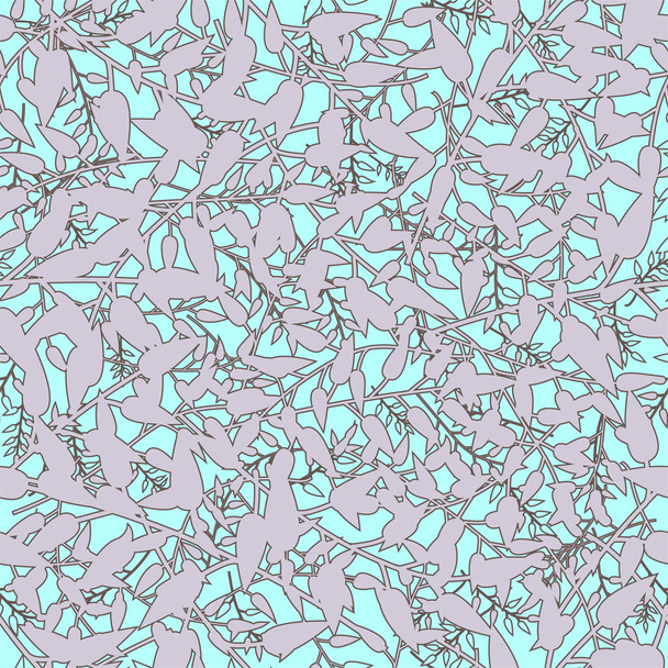 Pastel seamless texture with organic shapes of leaves and branches. - Vektor, Bild