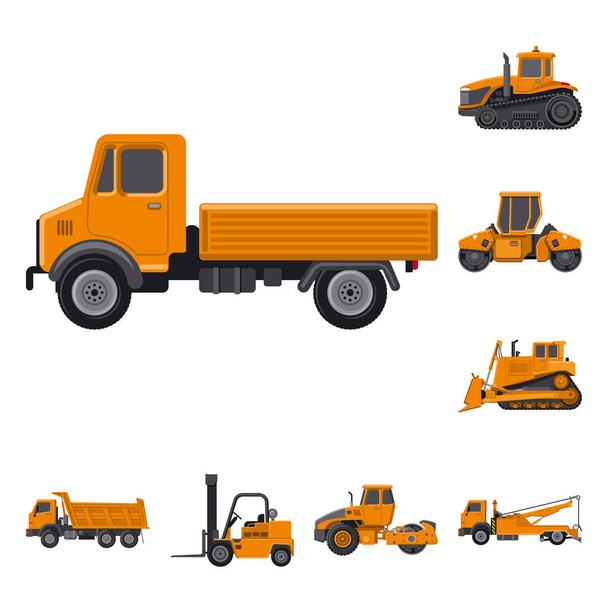 Vector illustration of build and construction symbol. Collection of build and machinery stock symbol for web. - Vector, Image
