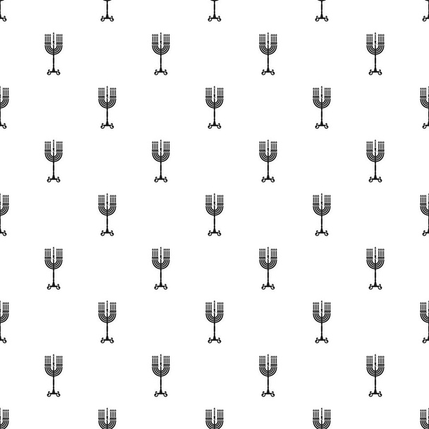 Hanukkah candle stand pattern seamless vector - Vector, imagen