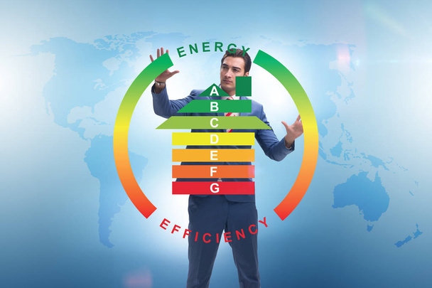 Empresário no conceito de eficiência energética
 - Foto, Imagem