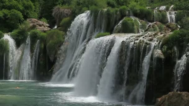 Waterfall in national park Krka, Croatia - Footage, Video