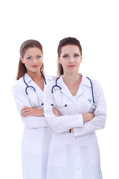 Two young woman doctor , standing in hospital. Two young woman doctor. - Foto, immagini