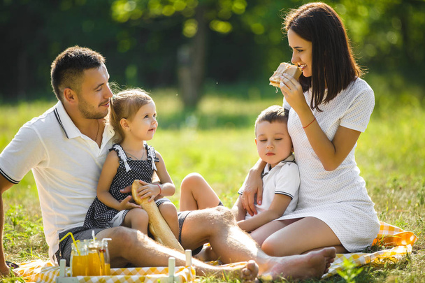 щаслива сім'я на пікніку
 - Фото, зображення